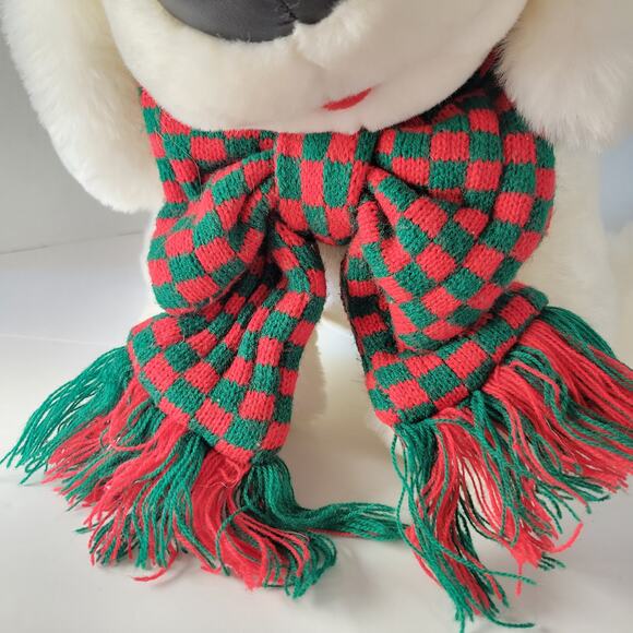 Cuddly Messengers Christmas Dog Plush Stuffed Animal 14" White Puppy Holiday - Picture 11 of 16